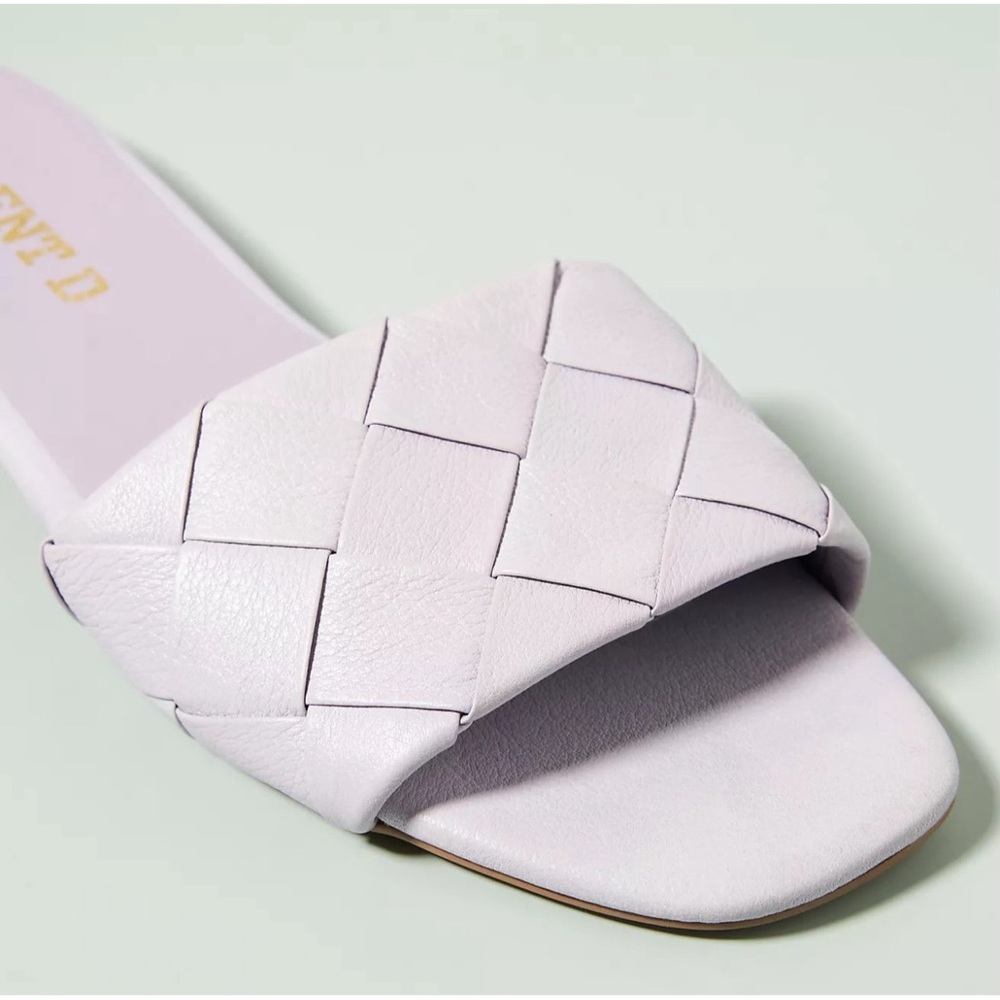 Anthropologie Silent D Ayda Lilac Woven Slide Sandals NWT - Picture 3 of 10